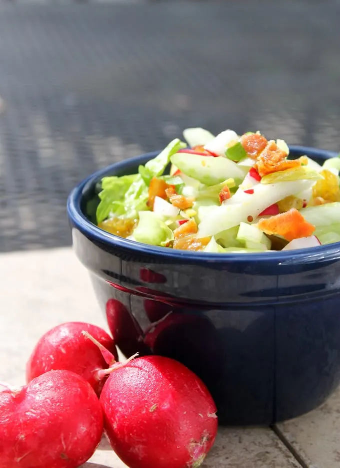 Crispy Celery Slaw for a new side dish | Take Two Tapas | #Celery #Slaw #Summer #SideDish #BBQ