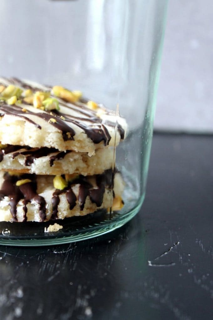 Dark Chocolate Pistachio Shortbread