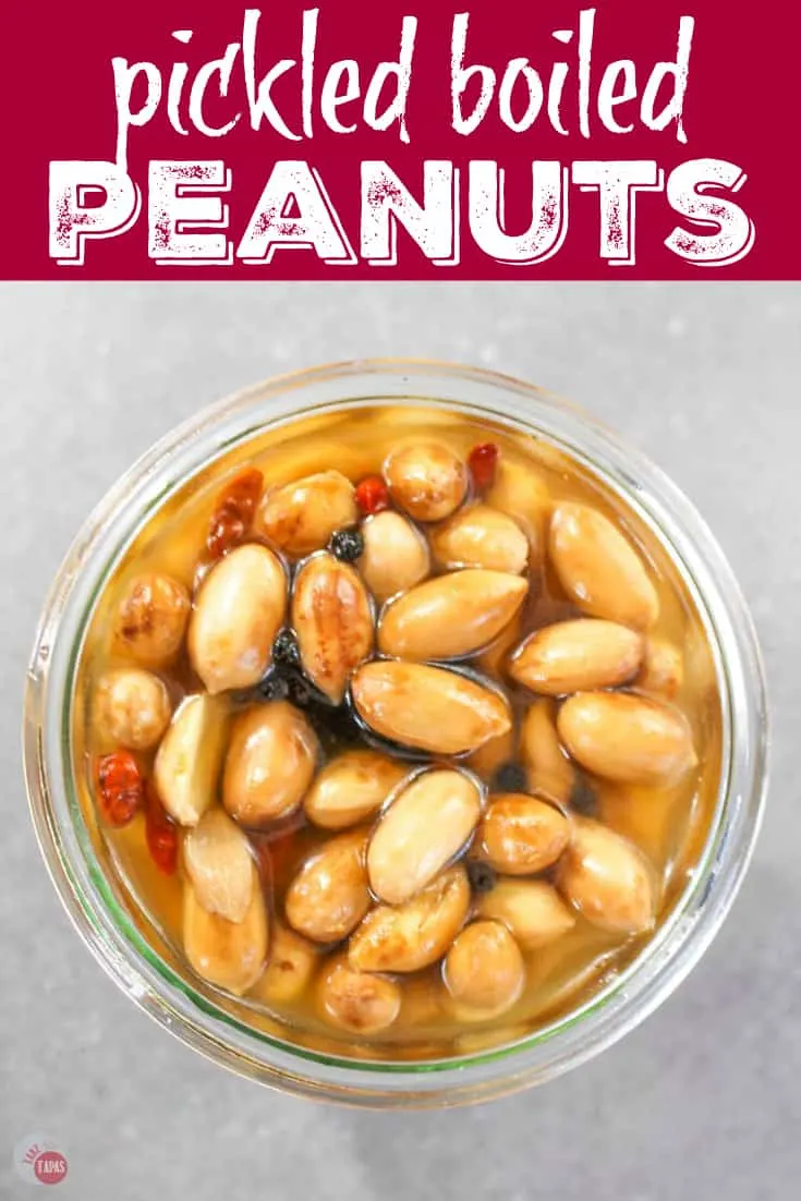 pinterest image for pickled boiled peanuts