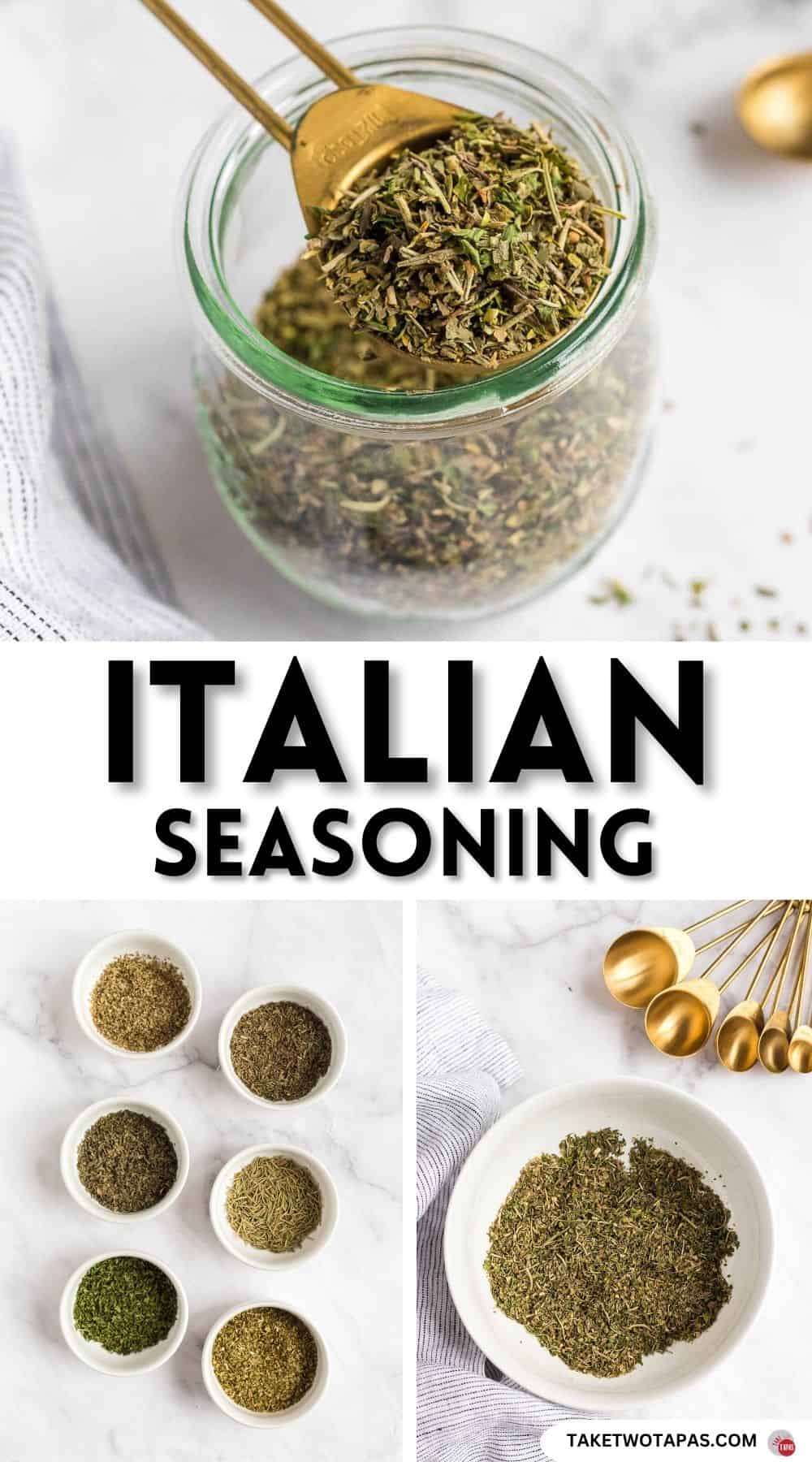 Pinterest pin image for Italian seasoning recipe