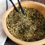 close up of italian seasoning in a bowl