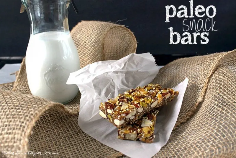 Paleo Snack Bars for Healthy Snacking | Take Two Tapas | #Healthy #Paleo #Snack #Bars #Nuts #GranolaBars