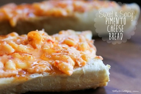 Sweet & Spicy Pimento Cheese Bread | taketwotapas.com