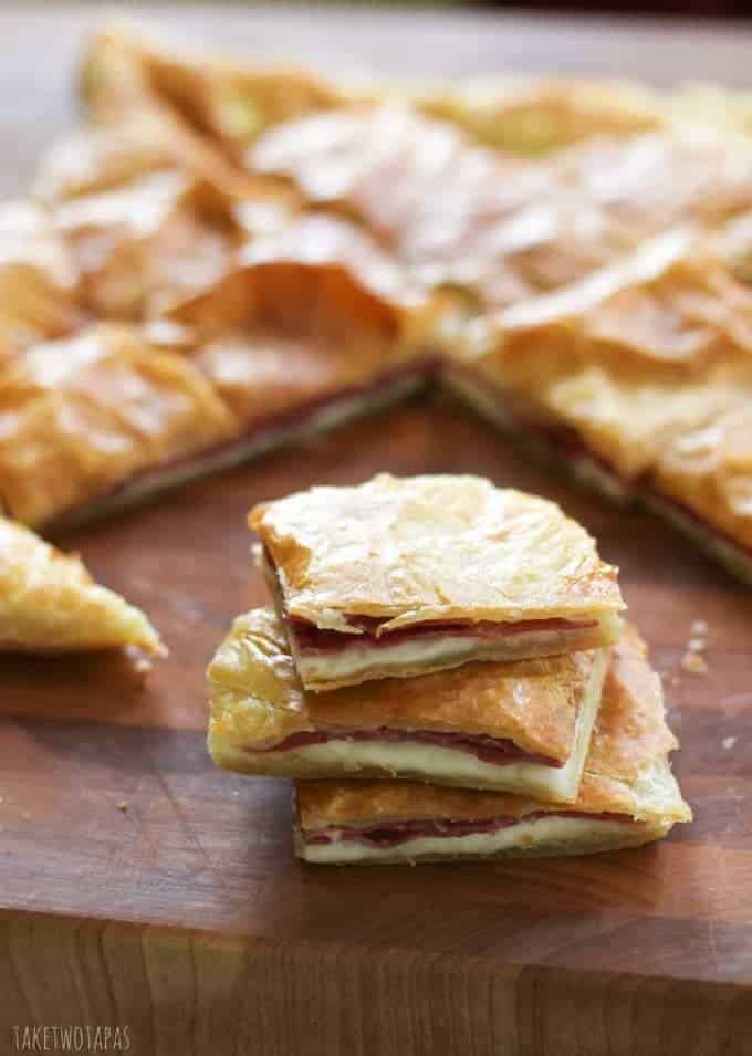 Corned Beef and Swiss Cheese Puff Pastry Sliders