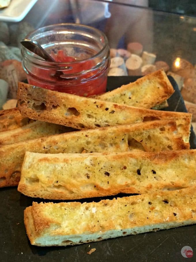 garlic bread on a plate