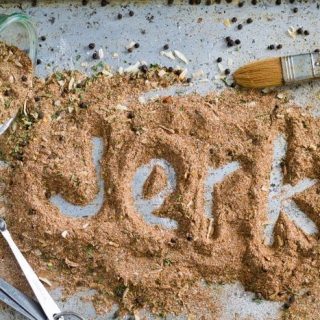 Jamaican Jerk Seasoning Mix on a light surface