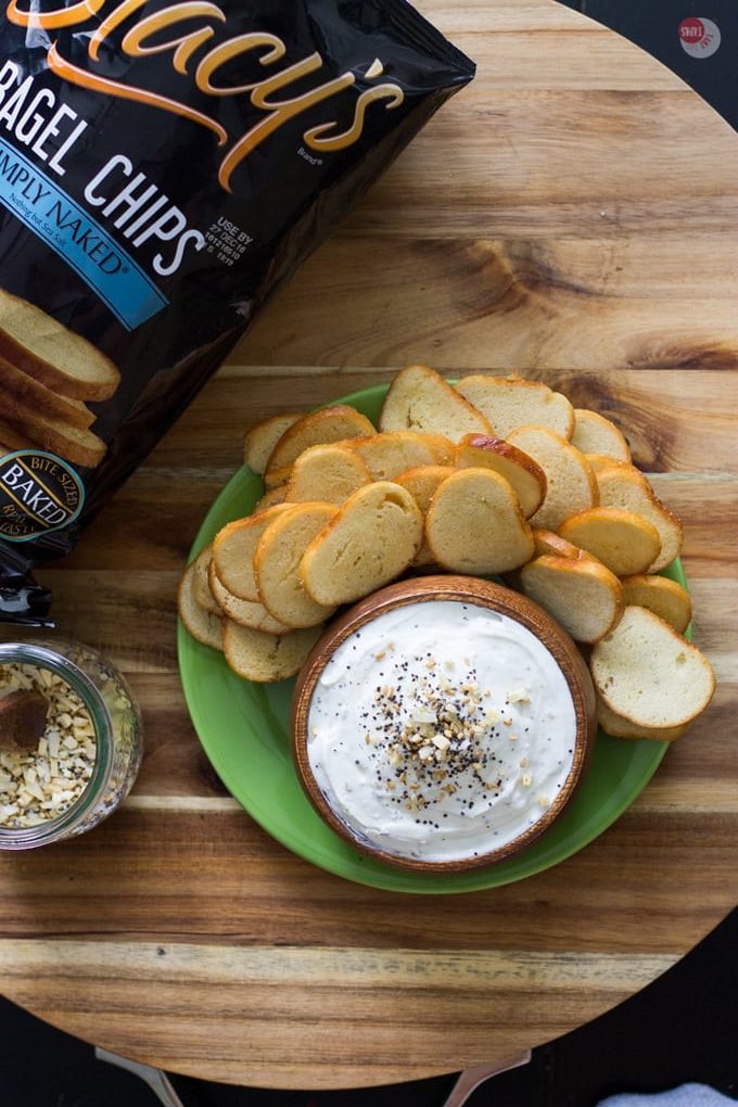 Everything Bagel Dip with Homemade Bagel Seasoning!