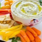 White Bean Parsley Hummus | Take Two Tapas | #SummerSnacking #WhiteBeanHummus #HummusRecipes #CannelliniBeanHummus #HummusWithoutTahini