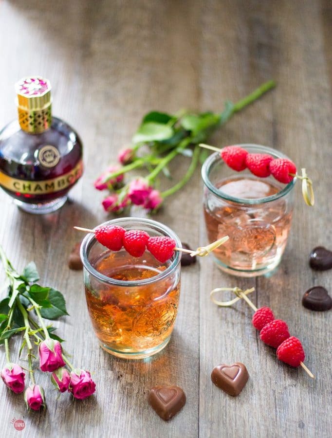 Raspberry Love Valentine’s Day Cocktail – Chambord Bourbon Cocktail