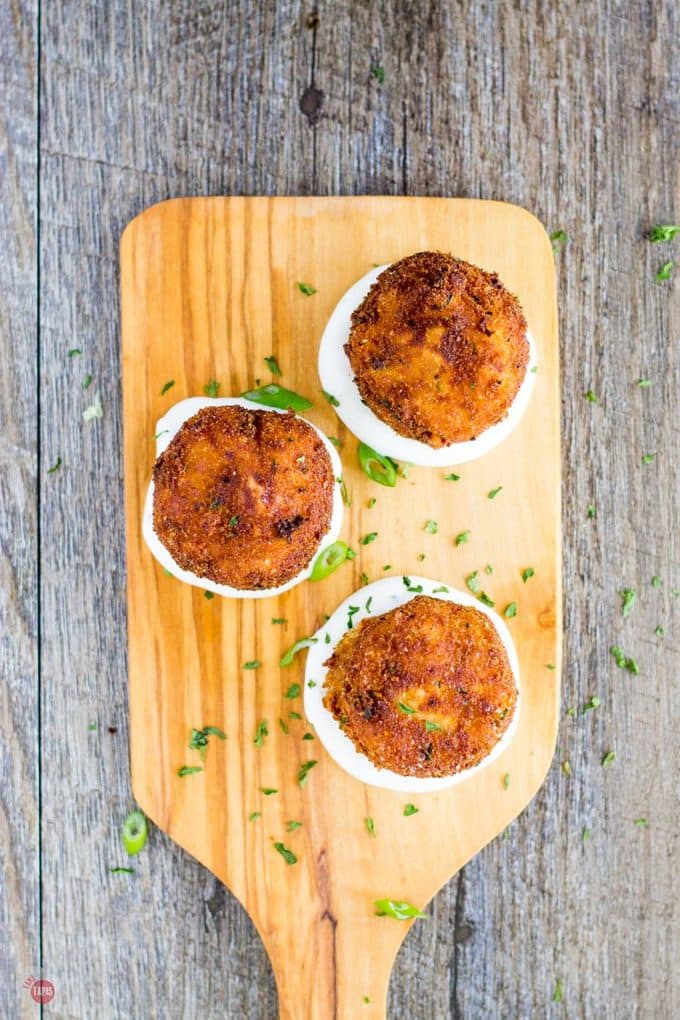 Overhead of Southwest Potato Croquettes