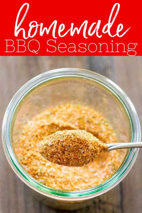 Pinterest image with text "homemade BBQ Seasoning"