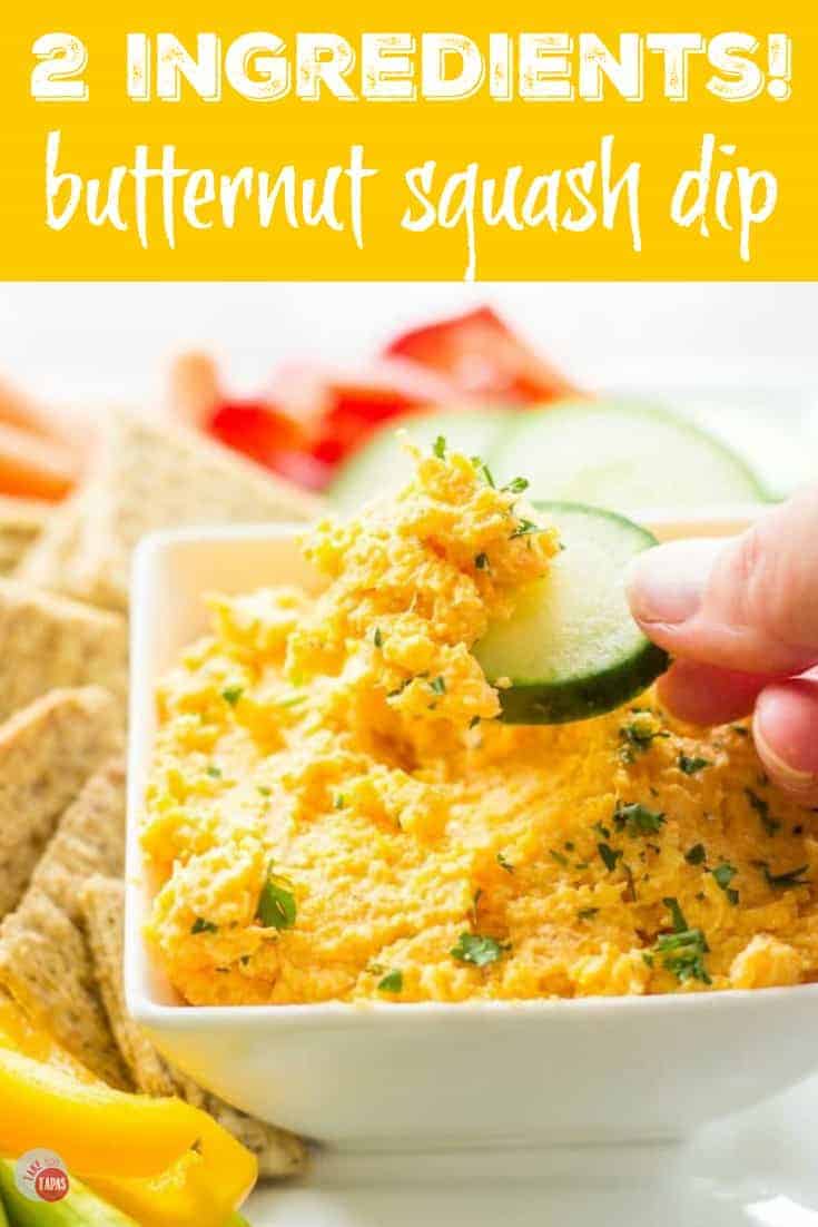 Garlic and Herb Butternut Squash Dip | Take Two Tapas | #Butternut #Squash #Boursin #Cheese #Dip