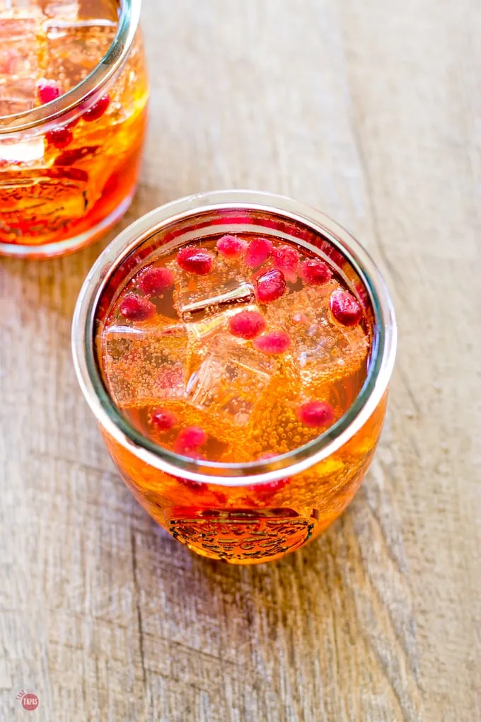 Pomegranate Sunrise Spritzer with Orange Liqueur | Take Two Tapas