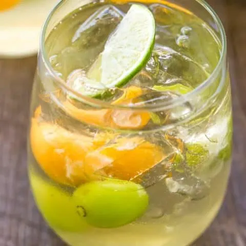 up close of a 3 Ingredient Sangria cocktail