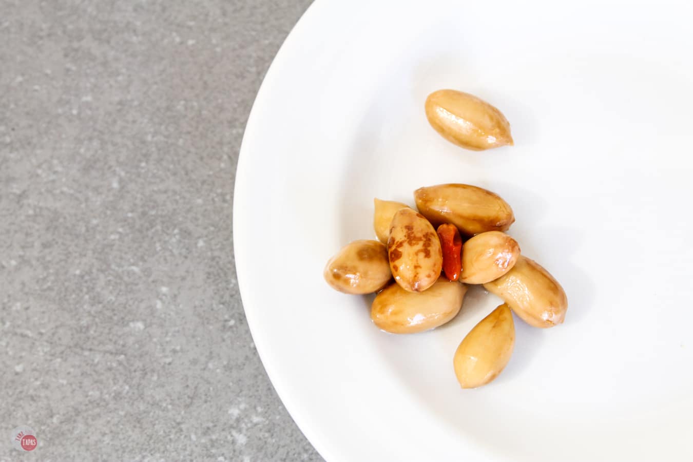 pickled peanuts on a plate