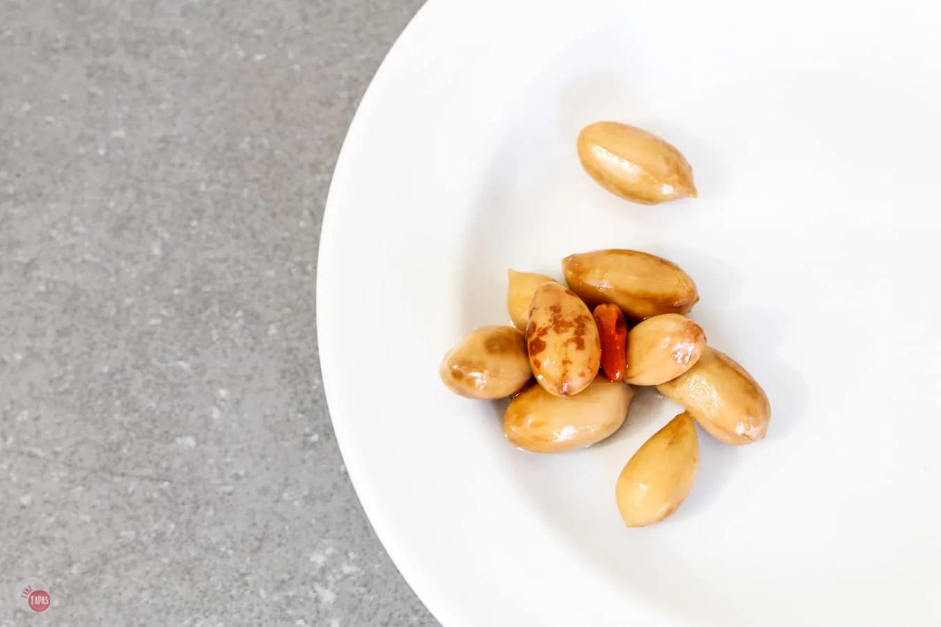 pickled peanuts on a plate