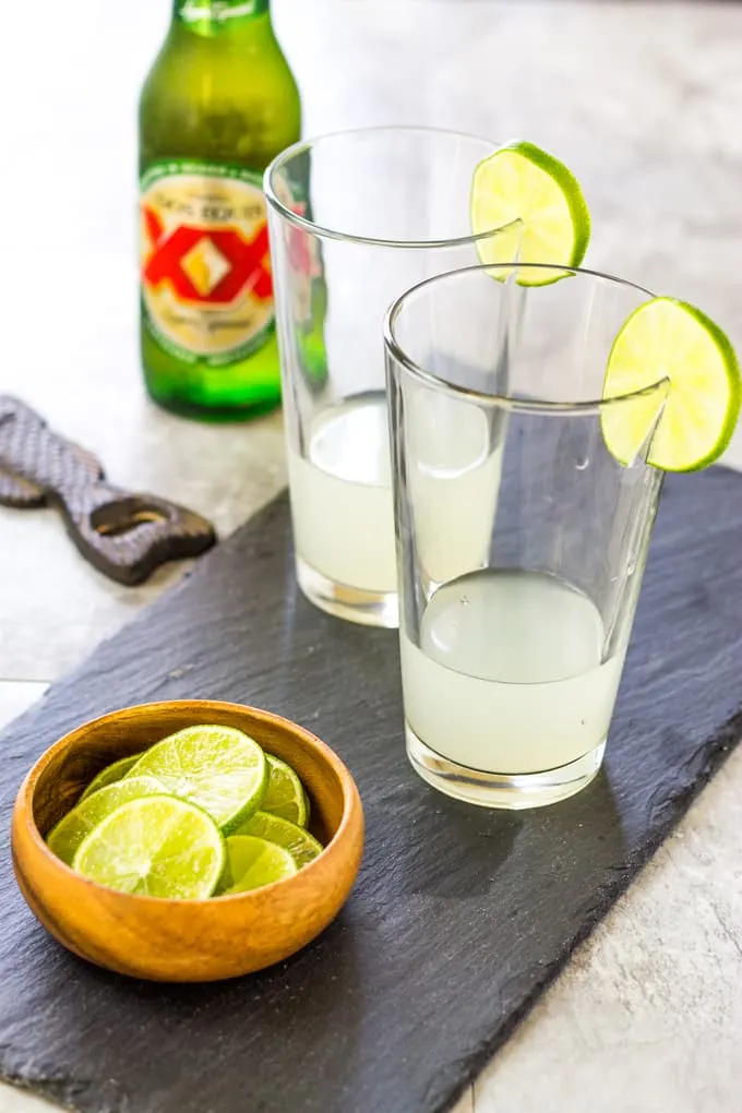 Start with Limeade to make the 3 Ingredient Margarita Beer Shandy | Take Two Tapas