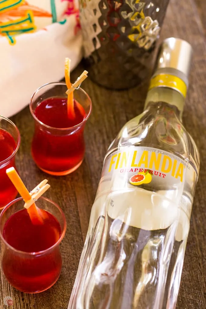 Finlandia Grapefruit mini tropical cocktails | Take Two Tapas