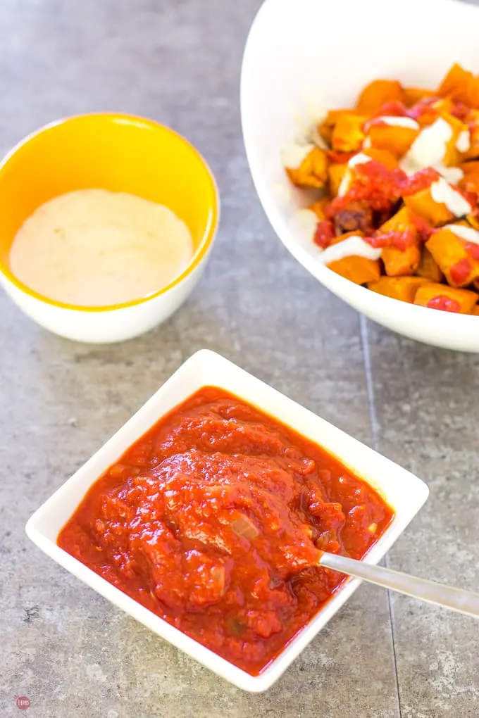 Sweet Potato Patatas Bravas with Ranch Aioli | Take Two Tapas