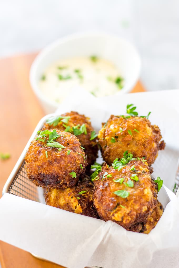 Bacon Manchego Croquettes with Tabasco Ranch