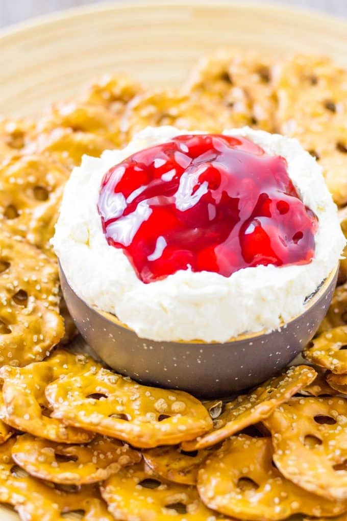 Cherry Pretzel Salad Dip (Creamy) Take Two Tapas