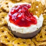 I make Cherry Pretzel Salad Dip when I am craving something cherry and a little less time-consuming than Strawberry Pretzel Salad which is a Southern staple. Dippable and Inhalable! | Take Two Tapas