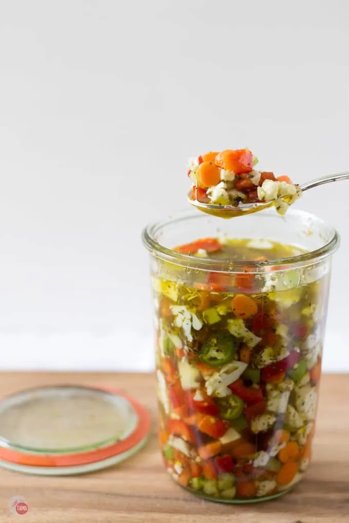 Italian Giardiniera pickled vegetable relish | Take Two Tapas