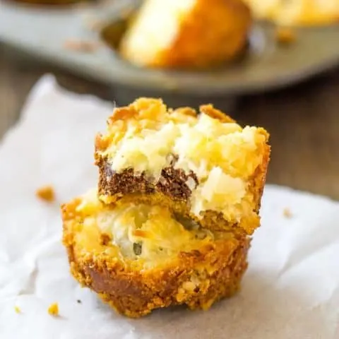 Close up of Magic Cookie Bar Bites