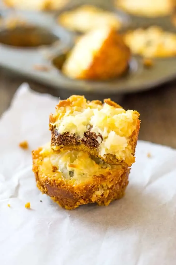 Close up of Magic Cookie Bar Bites