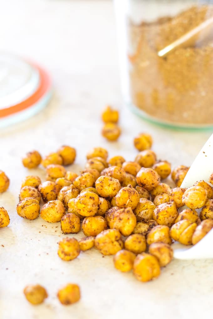 Shawarma Roasted Chickpeas make great shawarma hummus | Take Two Tapas