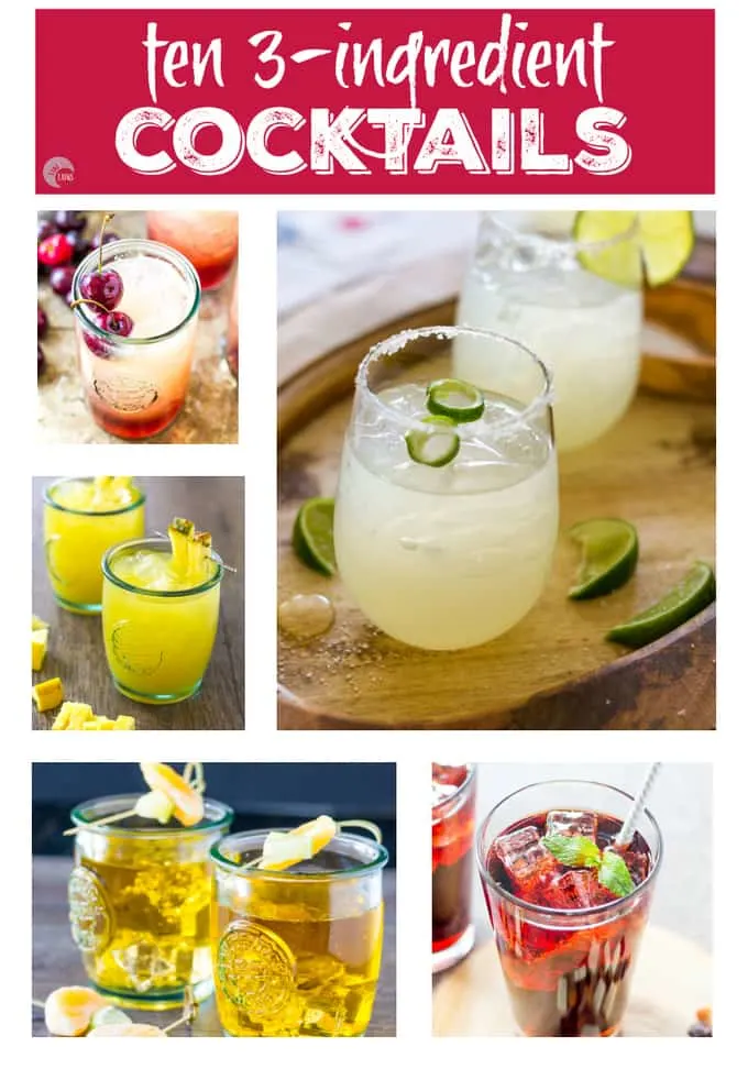 3 Ingredient Cocktails | Ten of them! | Take Two Tapas | #3ingredients #Cocktails #Summer #Entertaining #Hosting #EasyCocktails