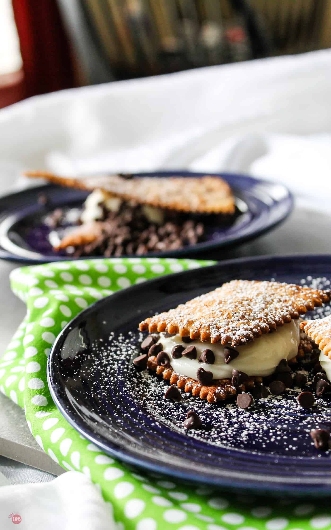 Cannoli S'mores on a plate