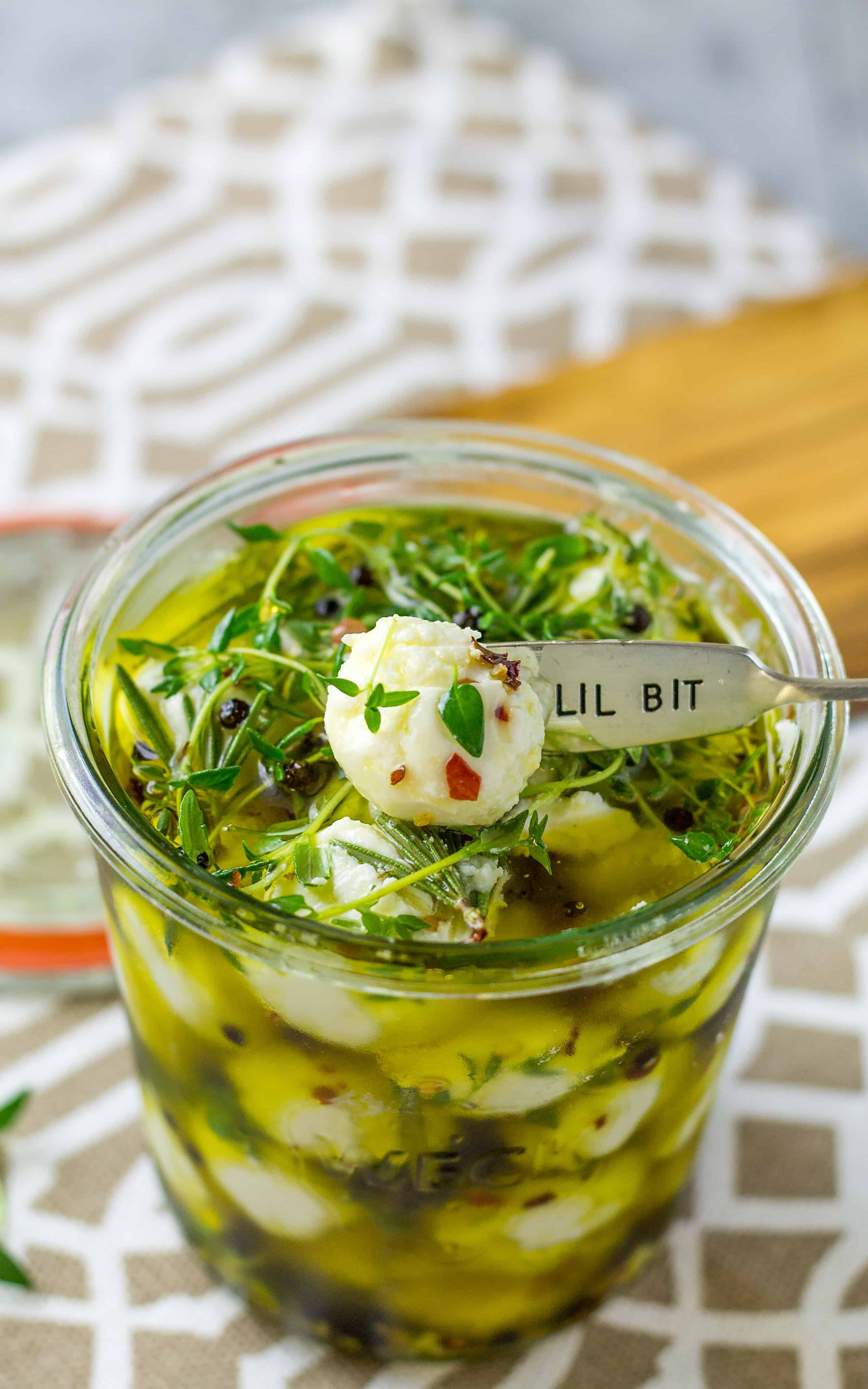 Herb Marinated Goat Cheese Balls for a good spread | Take Two Tapas