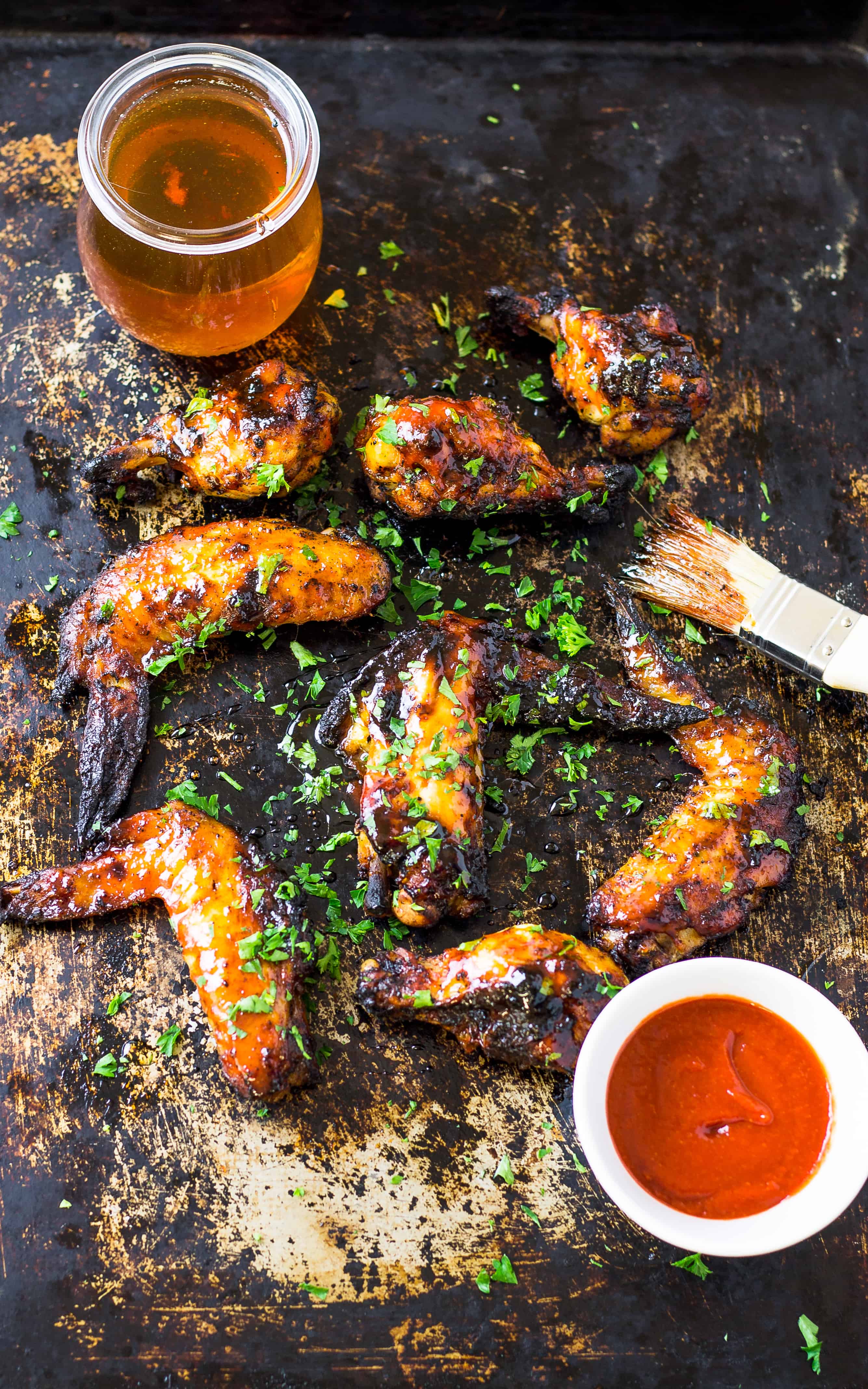 Sweet and spicy sriracha honey bourbon chicken wings | Take Two Tapas | #Sriracha #honey #Bourbon #lime #ChickenWings #Wings