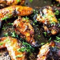 Sriracha Honey Bourbon Chicken Wings