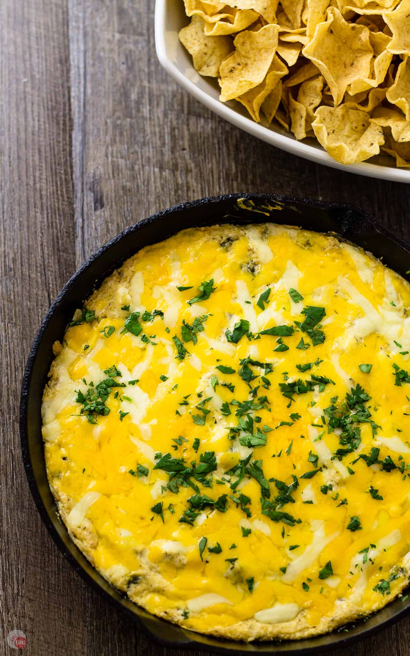 Grab your skillets and whip up my chile relleno skillet dip for watching all your favorite teams | Take Two Tapas