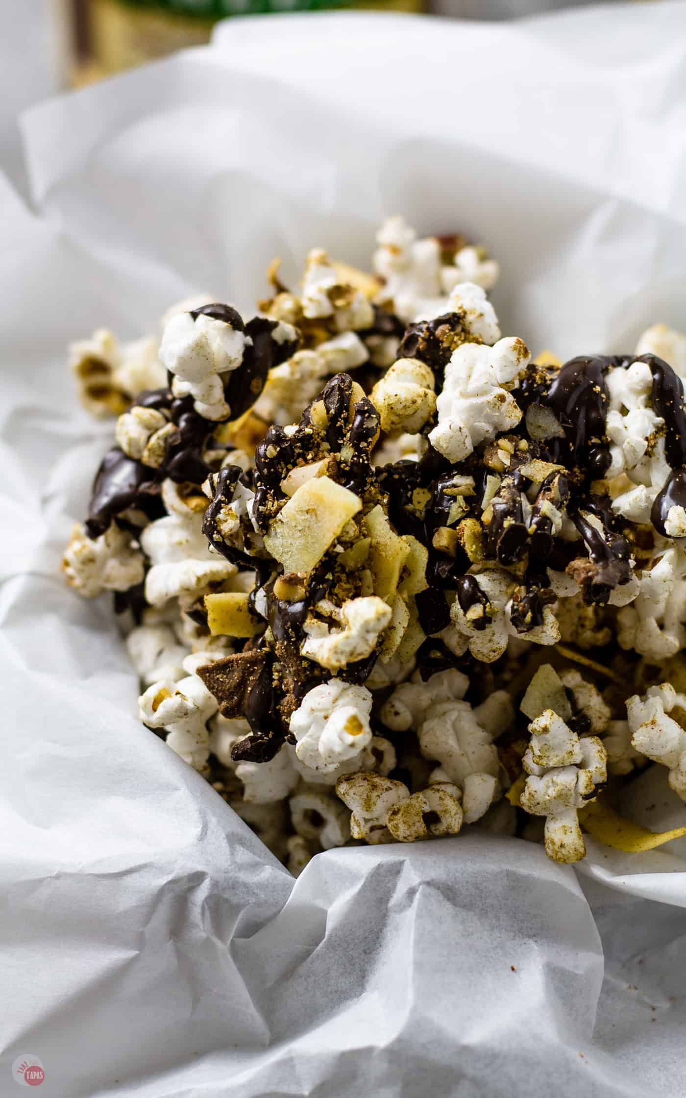 German Chocolate Popcorn A Snack for Choctoberfest
