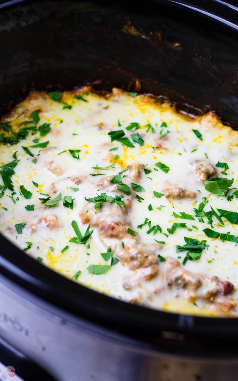 Lasagna Dip (Easy Crockpot Recipe!) Take Two Tapas