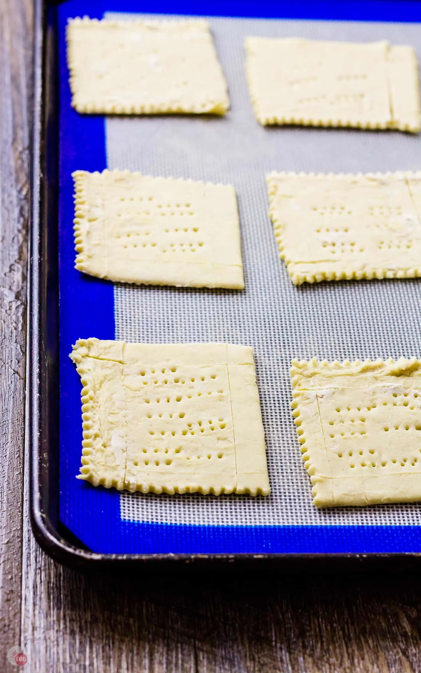 Puff Pastry serves as a pizza crust in my White Pizza Mini Tarts | Take Two Tapas #pizza #WhitePizza #Tarts