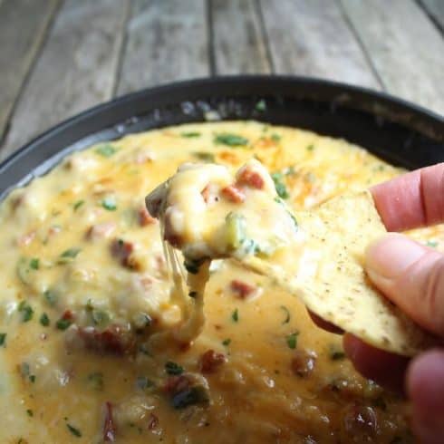 Queso Fundido with Chorizo - Taste and See | Take Two Tapas