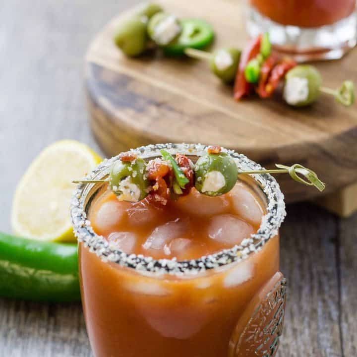 Bloody Marianne - A bourbon twisted Bloody Mary | Take Two Tapas | #BloodyMary #BloodyMarianne #Bourbon #Cocktail