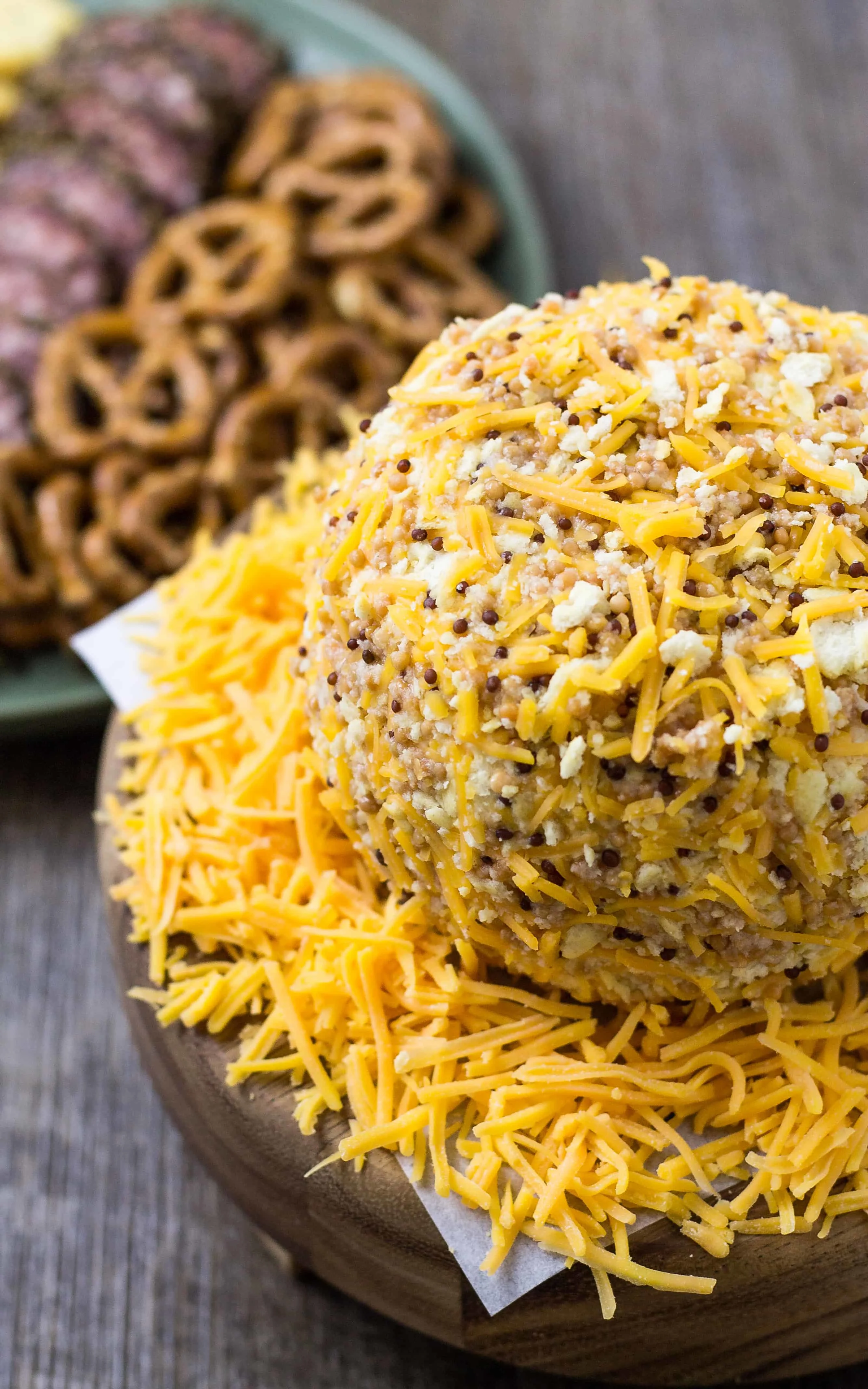 Honey Mustard Cheese Ball for any occasion | Take Two Tapas | #HoneyMustard #honey #mustard #Cheeseball #Cheese #Holidays