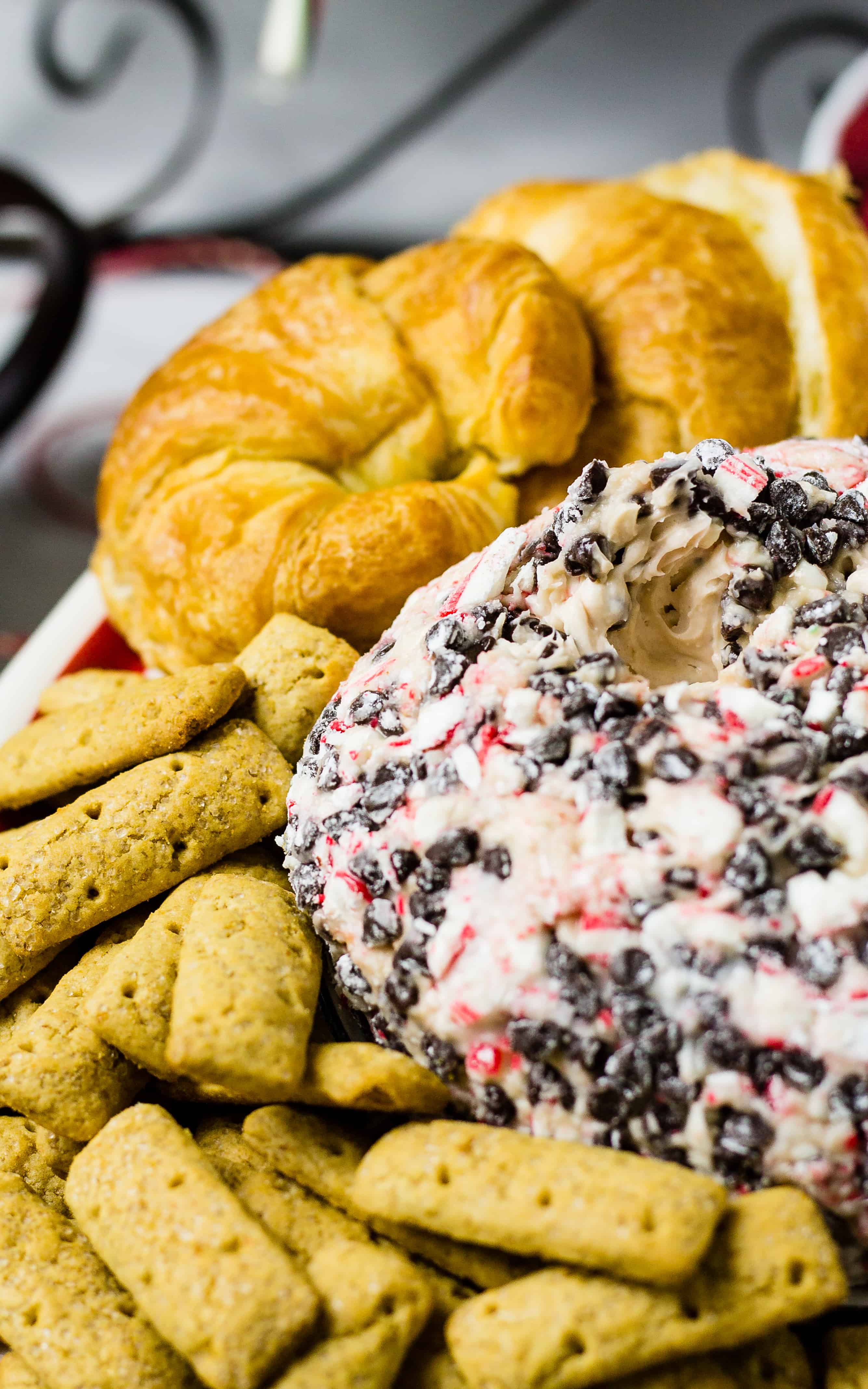 The outside is sweet but the inside is coffee! | Peppermint Mocha Cheese Ball | Take Two Tapas | #SavorHolidayFlavors #holidays #Coffee #CheeseBalls