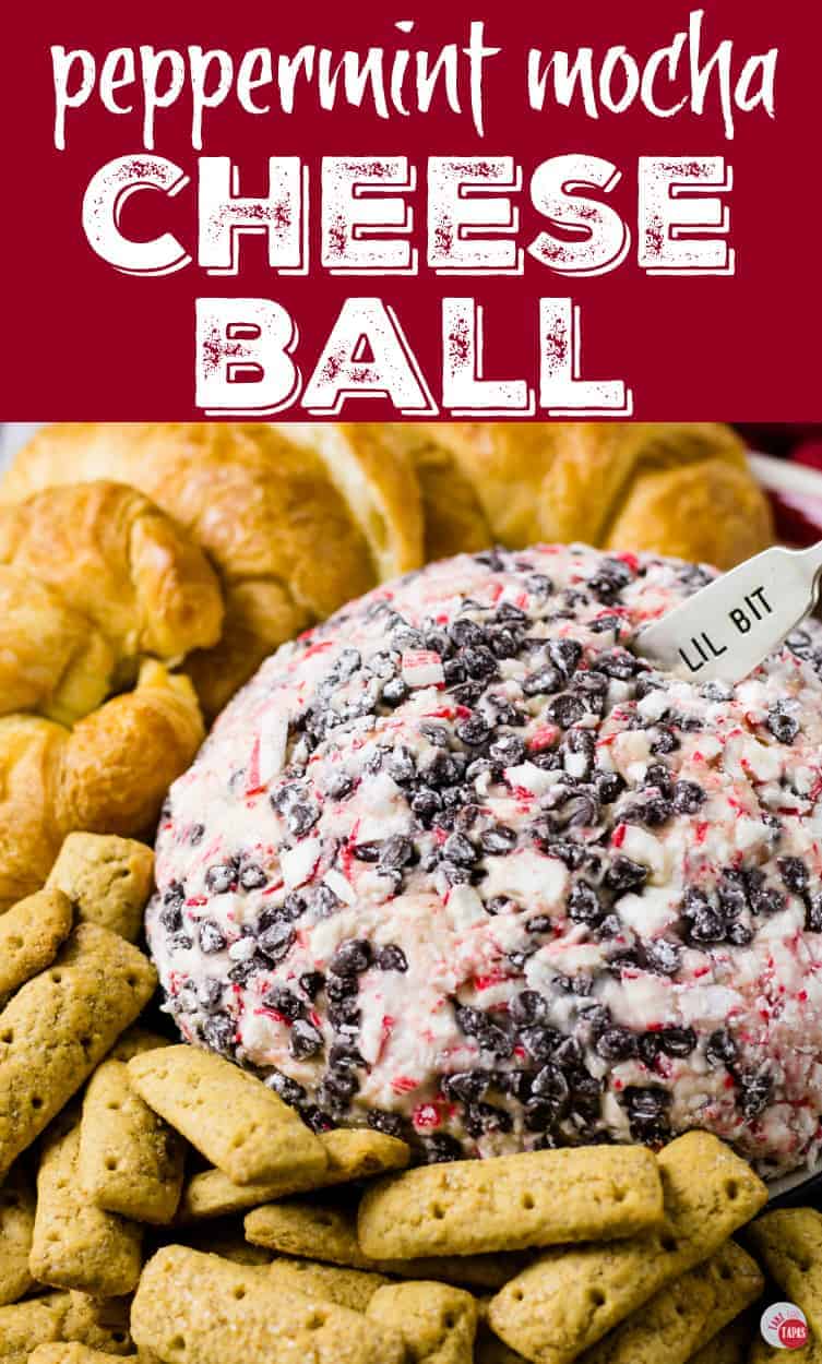 Try a Peppermint Mocha Cheese Ball for Breakfast this year | Take Two Tapas | #SavorHolidayFlavors #Peppermint #CheeseBall #Holidays #AD @Starbucks