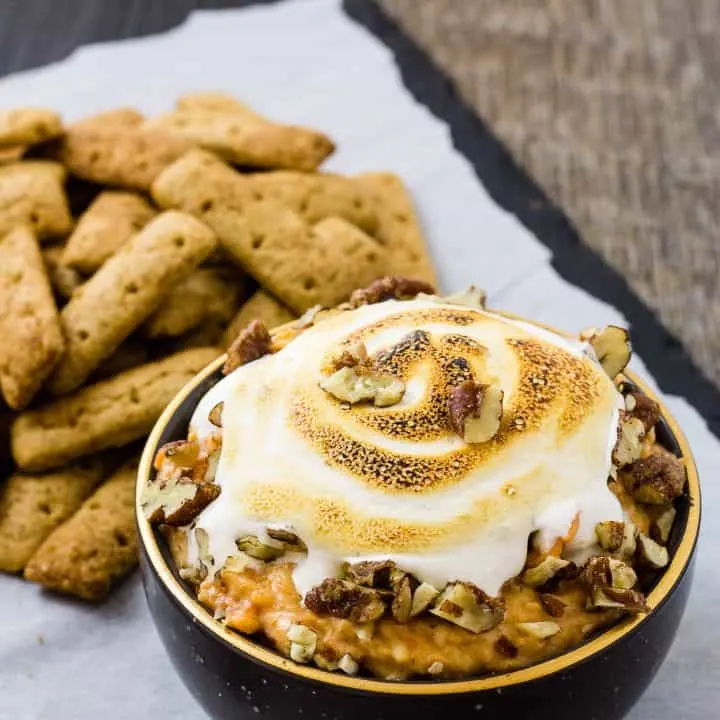 Sweet Potato Soufflé Dip for a Sweet Treat | Take Two Tapas | #SweetPotatoSouffle #SweetPotato #Souffle #Dip #Holidays #Thanksgiving