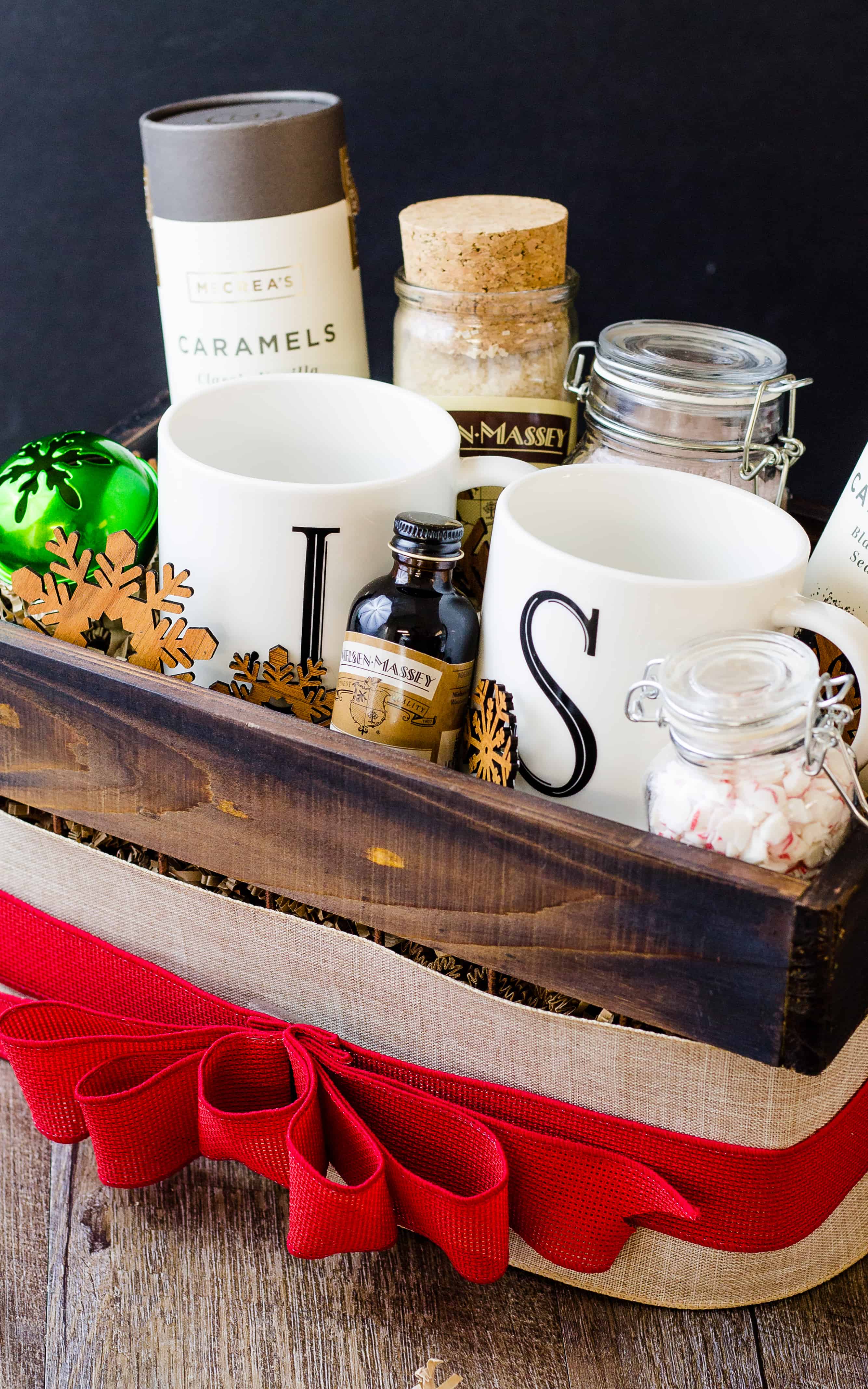 A special holiday gift! Gift Wrapping Get Away Gift Basket | Take Two Tapas | #CocoaMocha #Holidays #GiftBasket #Gifts #HostessGift #Caramels #AD