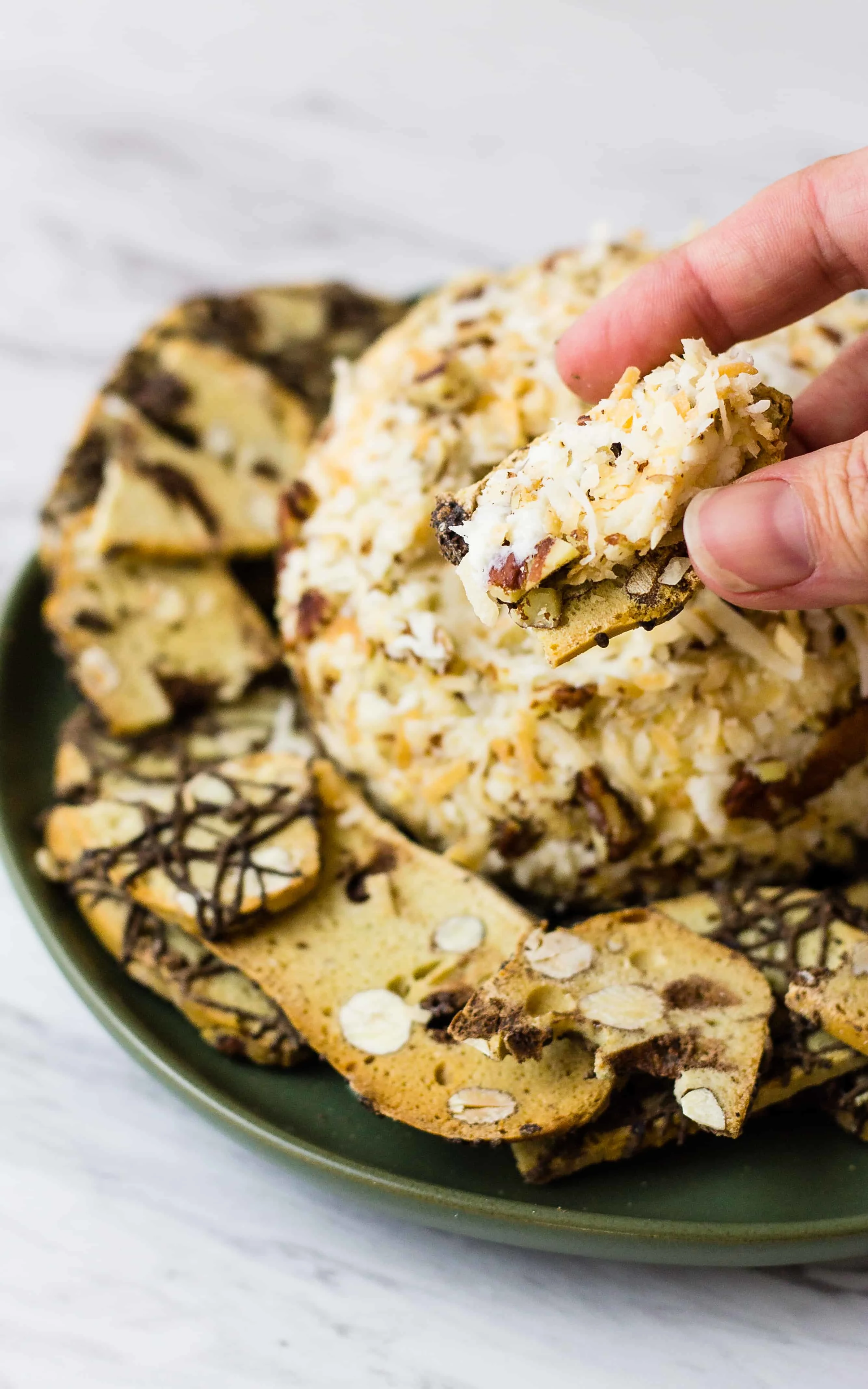 Dessert Party Food | Italian Cream Cake Cheese Ball | Take Two Tapas | #ItalianCreamCake #Cheese Ball #Cake #Dessert