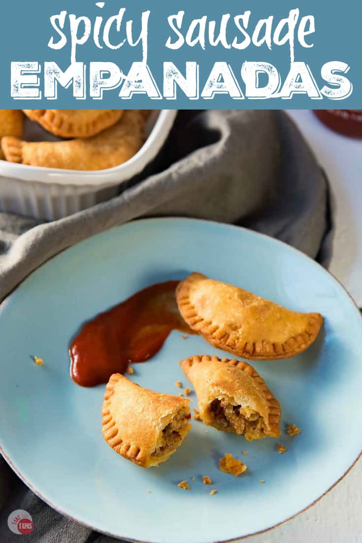 Spicy Sausage Empanadas | Take Two Tapas | #TheFlavorBender #Empanadas #Tapas #Spicy #Sausage