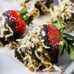 Plump Samoa Strawberries | Take Two Tapas | #Samoa #Samoas #Cookies #Strawberries #Coconut #Caramel