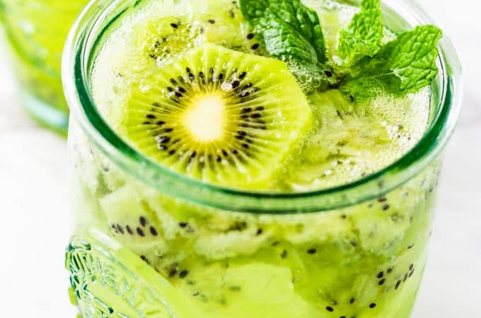 Kiwi Mint Mojito with rum | Take Two Tapas | #MojitoRecipe #Mojito #kiwi #rum #mint